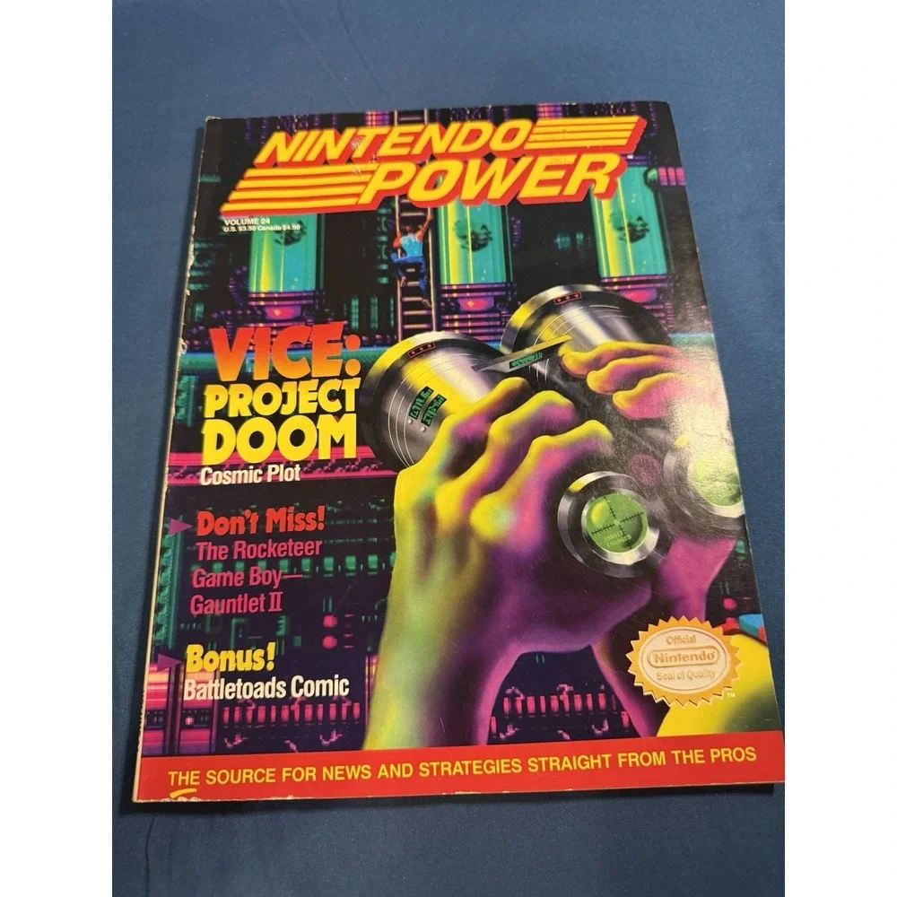 Nintendo Power Volume 24 Vice: Project Doom‎ Cover W Original Poster And Insert